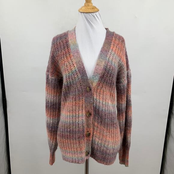 Sundance Sweater Womens XS Extra Small Northern Lights Ombre Wool Blend Cardigan - Picture 2 of 11